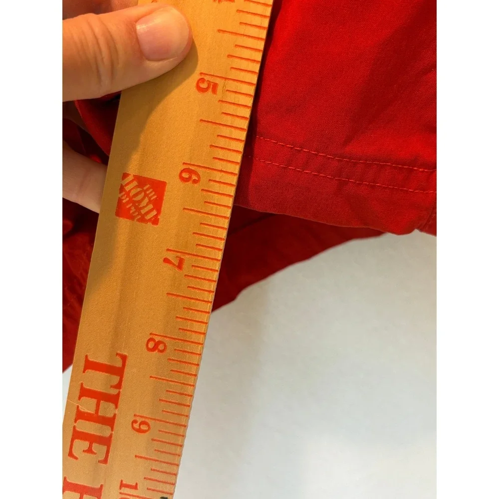 The North Face Mens Red Microfiber Board Shorts Swim‎ Trunks Size 38 Flat Front